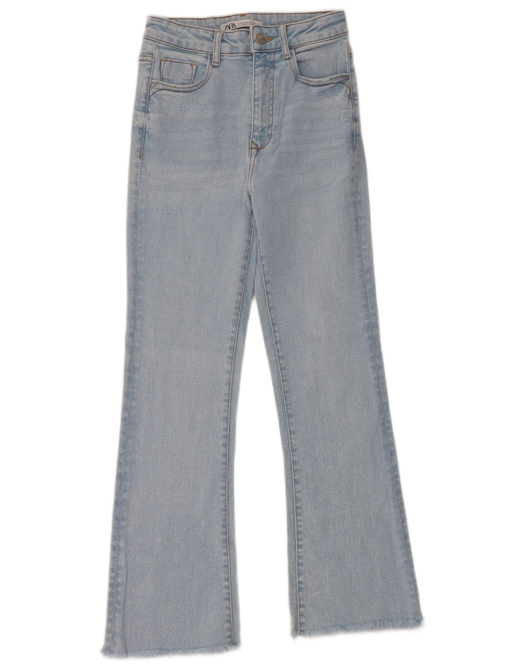 Damskie jeansy rozkloszowane Zara EU 34 2XS W24 L27 Niebieskie