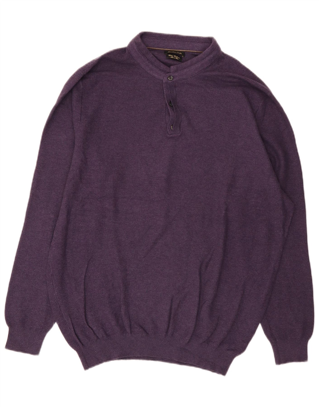 Męski sweter zapinany na guziki Massimo Dutti 2XL, fioletowa bawełna
