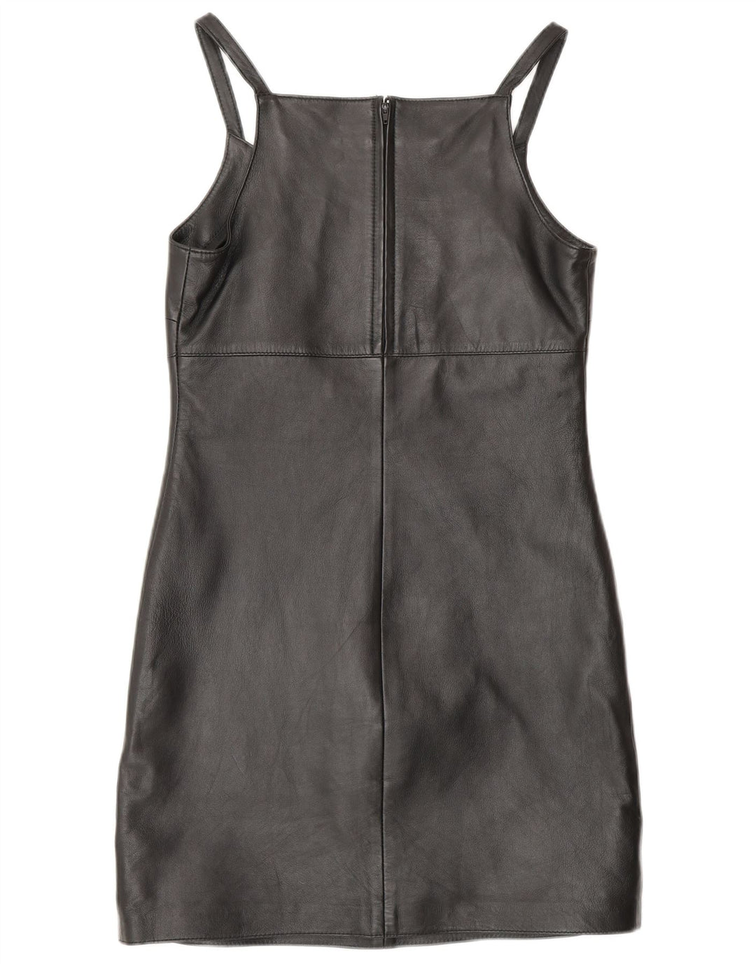 MADDOX Damska sukienka skórzana bez rękawów, UK 10, mała, czarna skóra