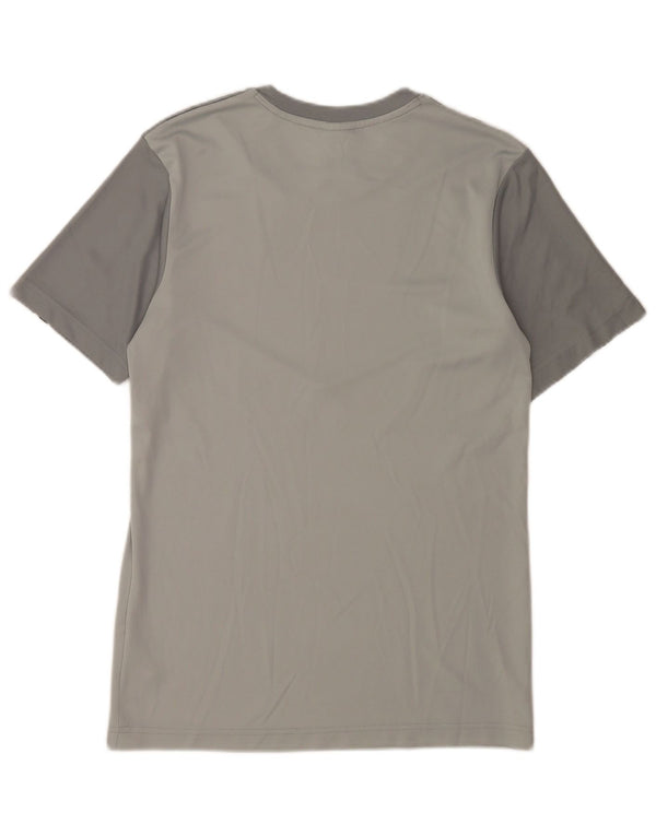 Męski T-shirt z grafiką Nike, mały, szary, poliestrowy blok kolorów