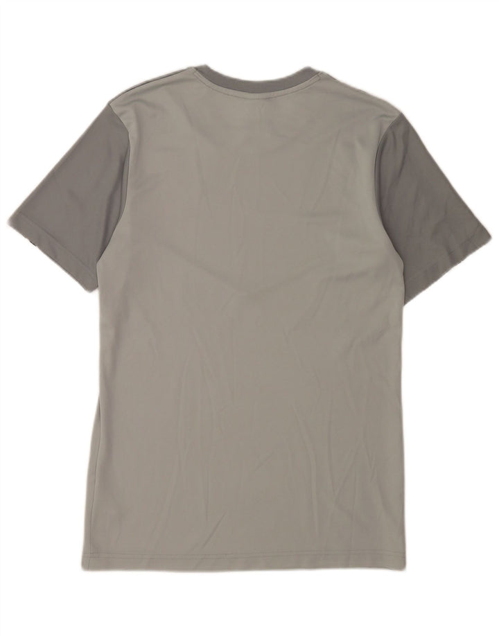 Męski T-shirt z grafiką Nike, mały, szary, poliestrowy blok kolorów