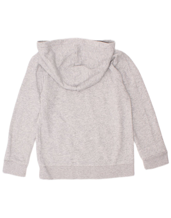 Chłopięcy sweter z kapturem Puma z grafiką 5-6 lat XS, szara bawełna