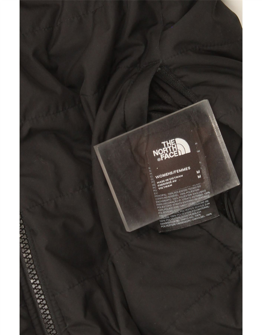 Dwustronna wyściełana kurtka damska The North Face UK 14, średni czarny poliester
