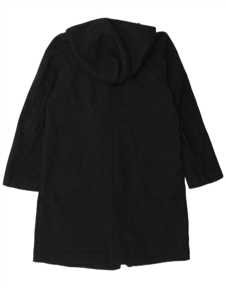 Damski płaszcz z kapturem, oversize, dwurzędowy Zara UK 10 Small Black