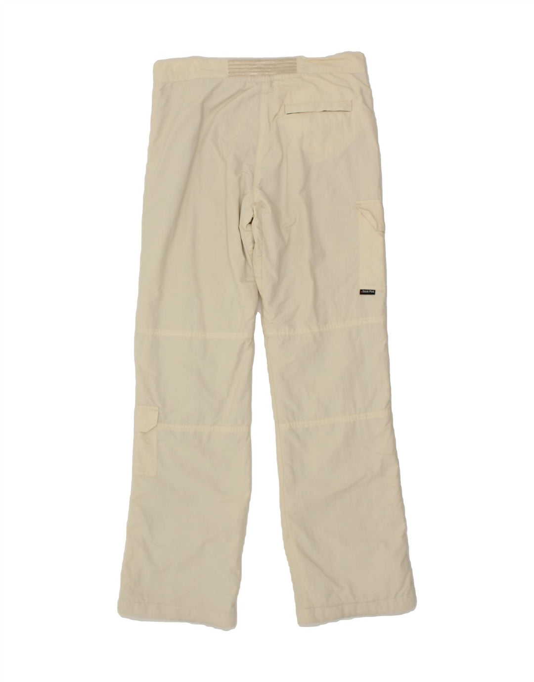 THINK PINK Womens Straight Cargo Trousers W32 L32 Off White Nylon Vintage Think Pink and Second-Hand Think Pink from Messina Hembry 