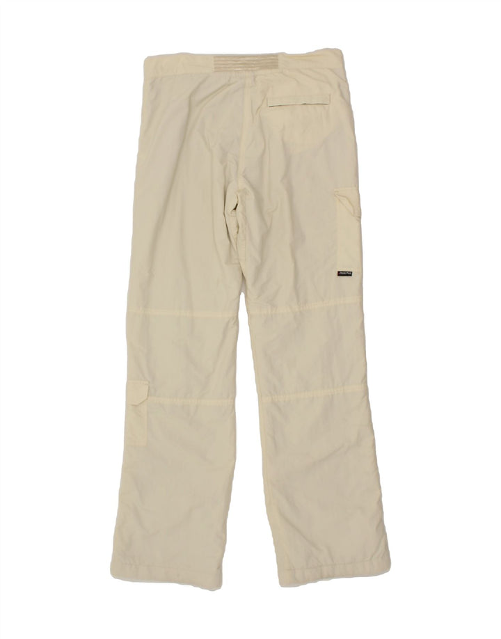 THINK PINK Womens Straight Cargo Trousers W32 L32 Off White Nylon Vintage Think Pink and Second-Hand Think Pink from Messina Hembry 