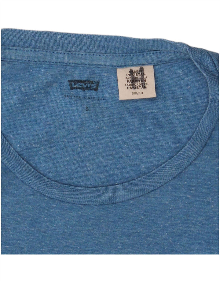 Męski T-shirt z grafiką Levi's, mały, niebieski nakrapiany