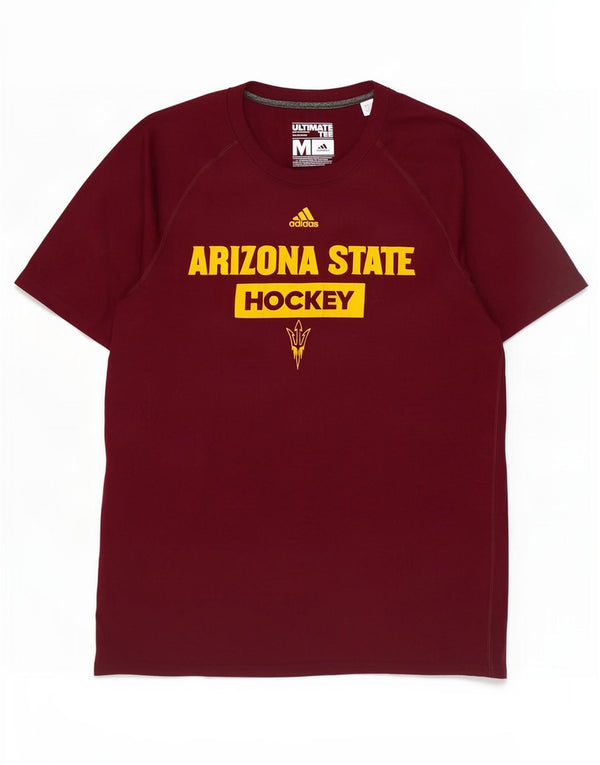 Męska koszulka z grafiką hokejową Adidas Arizona State Hockey Top Medium Burgund