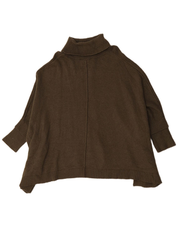 Damski sweter poncho Joules Oversize UK 14, średni khaki, wiskoza