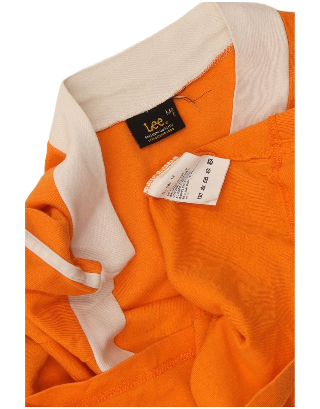 Damska koszulka LEE Crop Graphic Top UK 12, średnia pomarańczowa bawełna