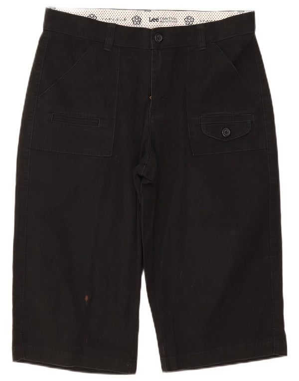 Damskie spodenki cargo Lee US 10 Large W32, czarne, bawełniane