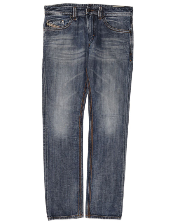 Diesel Męskie Thavar Slim Fit Skinny Jeans W31 L30 Niebieskie bawełniane