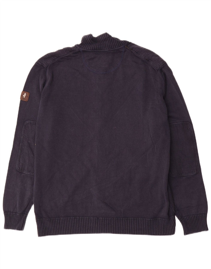 Marlboro Classics Męski sweter rozpinany na zamek, 2XL, granatowy