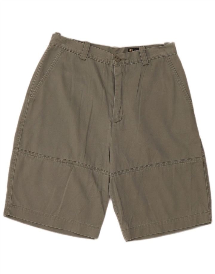 Damskie spodenki chino z wysokim stanem EDDIE BAUER US 10, duże W28, bawełna khaki