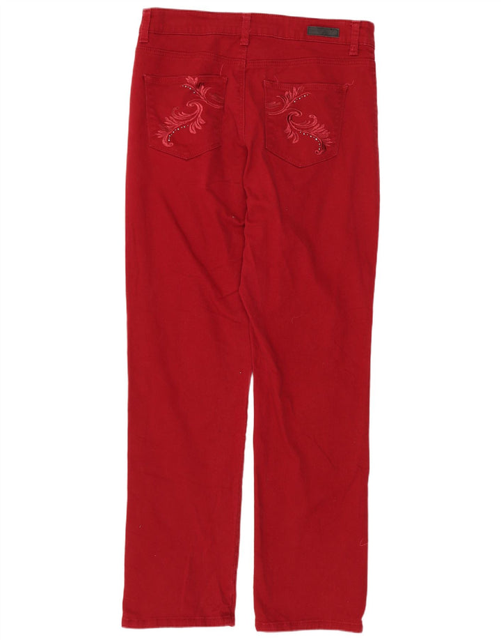 Damskie jeansy Lee Classic Fit Straight US 12 Large W32 L30 Czerwone bawełniane