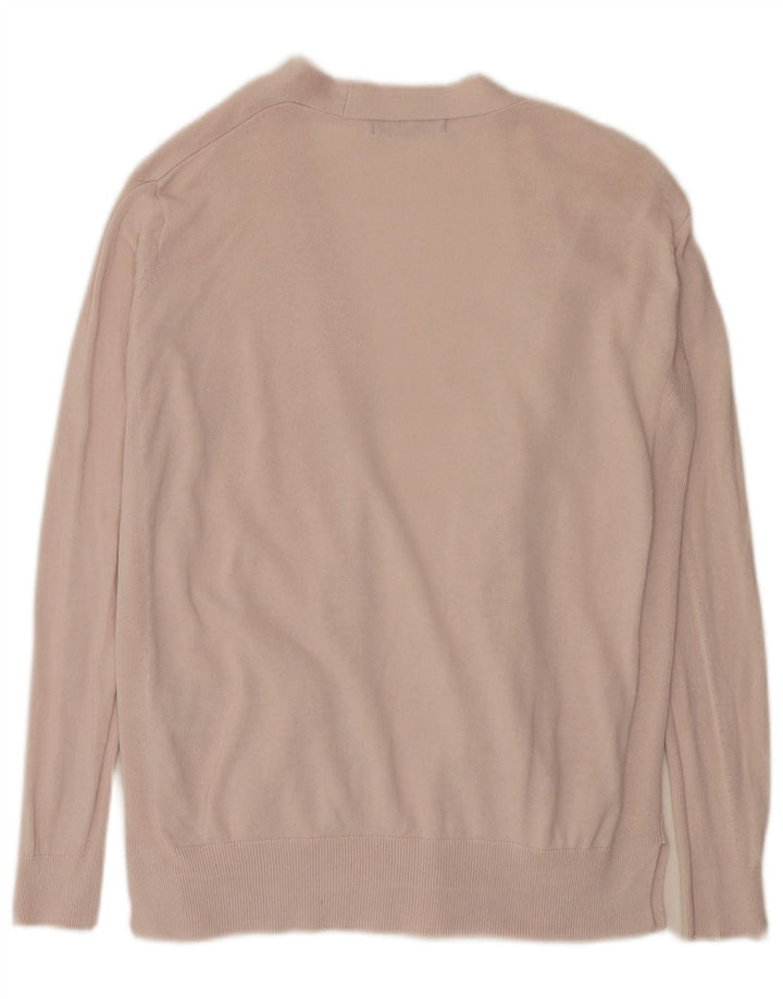 Marks & Spencer Damski sweter rozpinany UK 12, średni, różowy, bawełniany