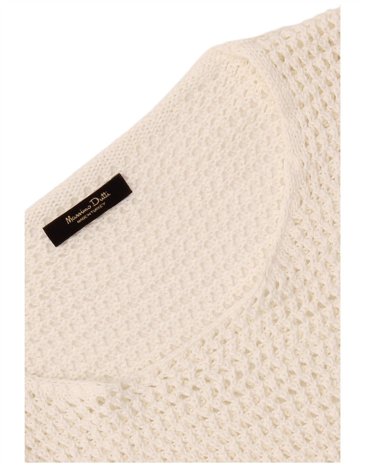 Bluzka damska Massimo Dutti Crochet Top UK 12 Średnia Biała