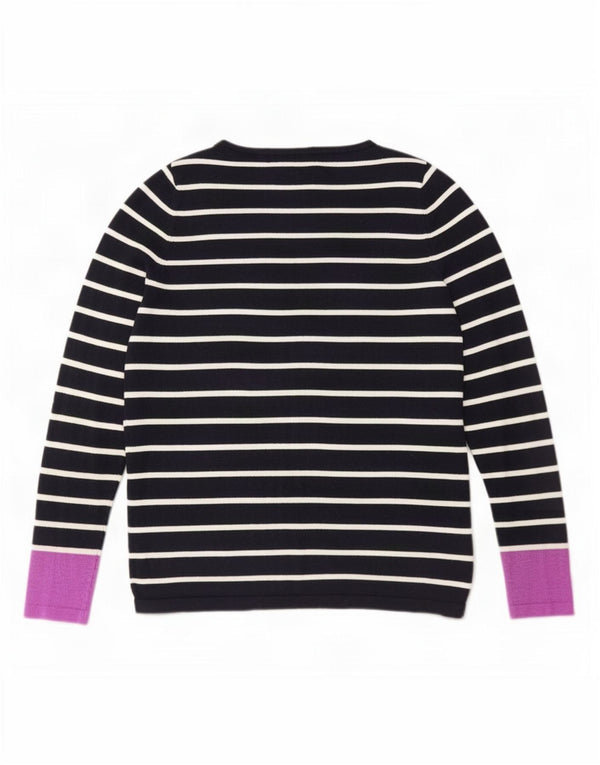 Marks & Spencer Damski sweter z dekoltem w łódkę, UK 10, mały, granatowy