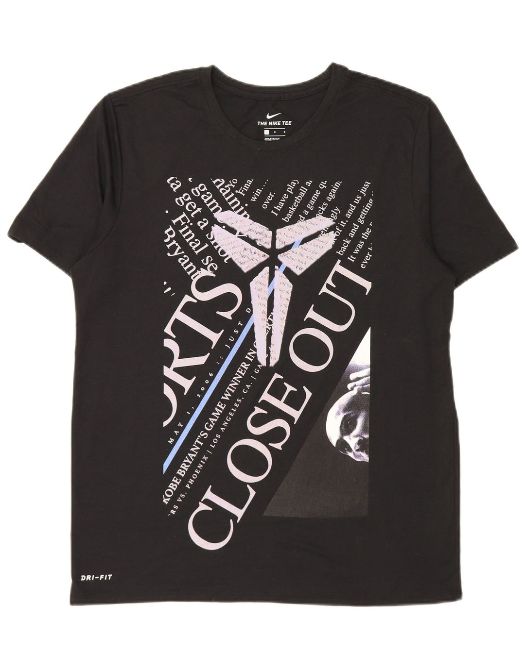 Męski T-shirt Nike Dri Fit z grafiką, duży, czarny poliester