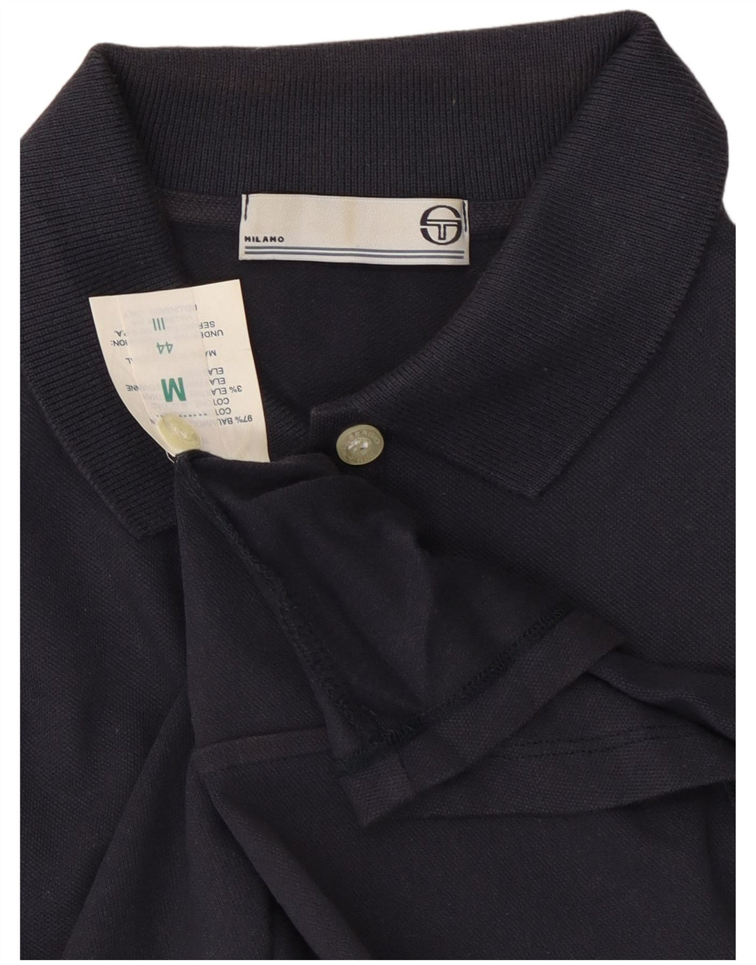 Damska koszulka polo SERGIO TACCHINI UK 12, średnia, granatowa, bawełniana