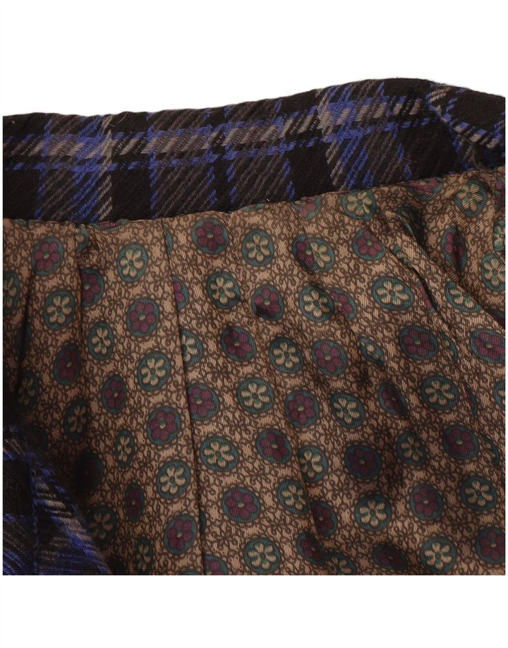 VINTAGE Damska marynarka oversize zapinana na 3 guziki UK 18 XL w niebieską kratkę