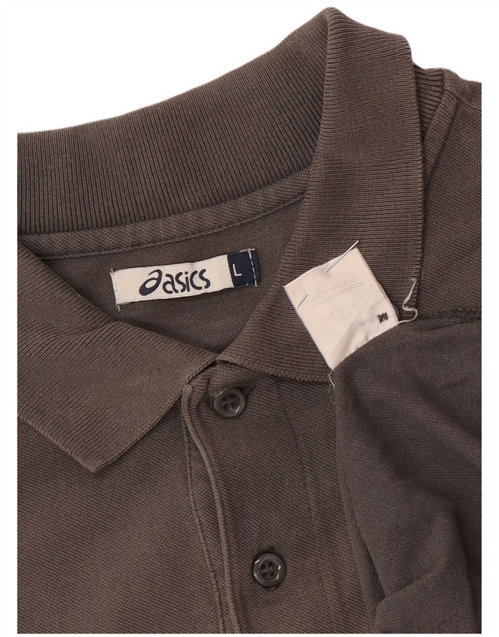 Męska koszulka polo Asics, duża, szara, bawełniana