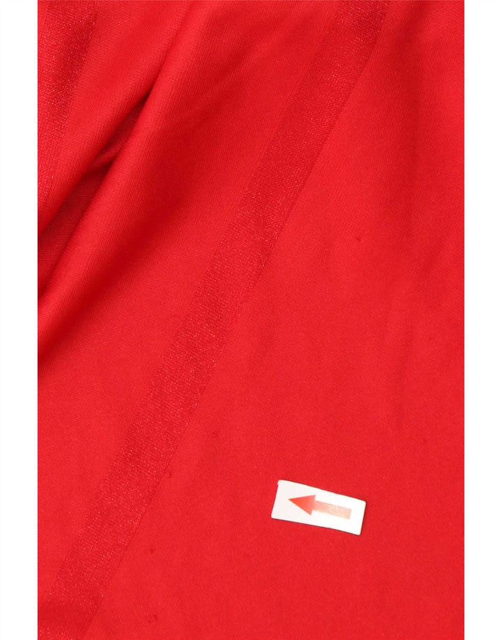 Adidas Męski T-shirt Climalite Top 3XL Czerwony Poliester z blokami kolorów