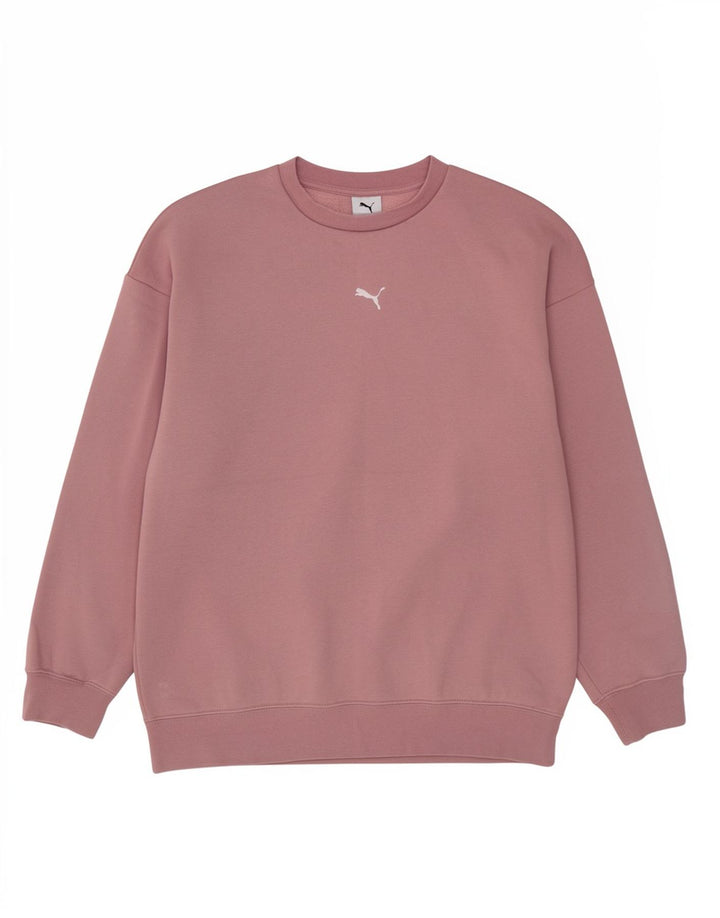 Damska bluza oversize Puma Jumper UK 10 Small Pink Cotton