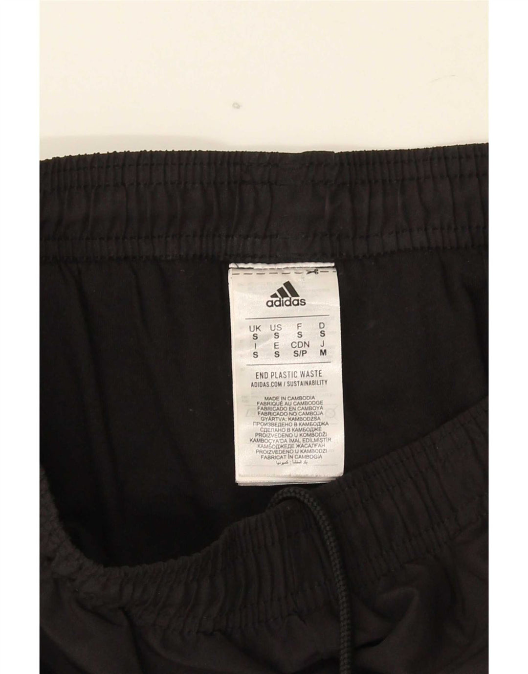 Męskie spodnie dresowe Adidas, małe, czarne, poliestrowe