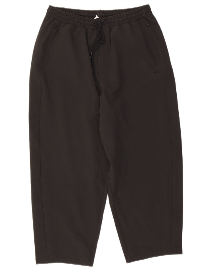 Damskie spodnie dresowe Puma Capri UK 10, małe, czarne, poliestrowe