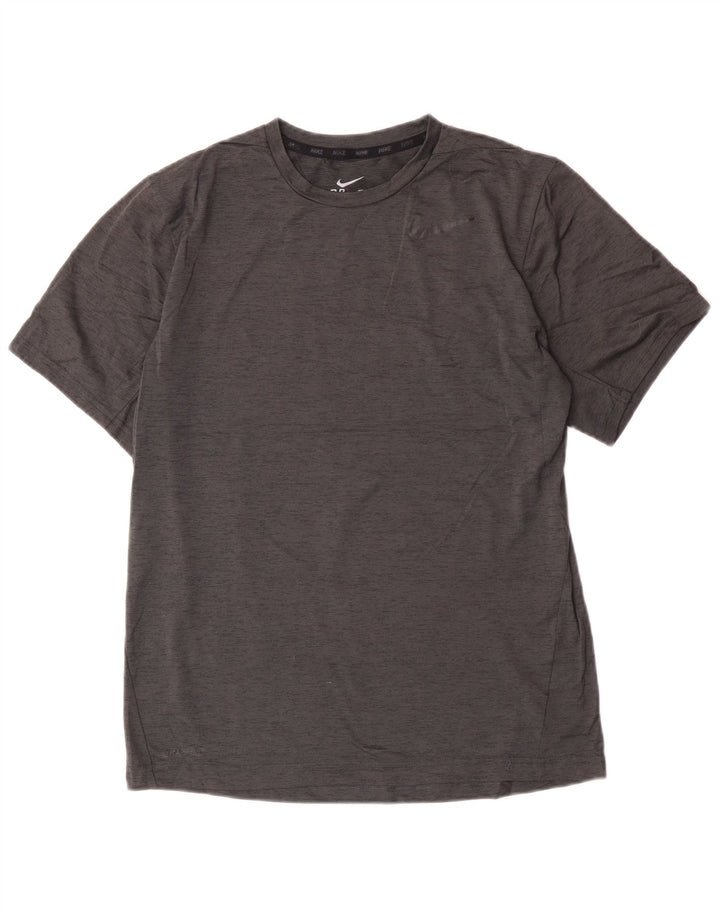 Męski T-shirt Nike Dri Fit, mały, szary, nakrapiany poliester