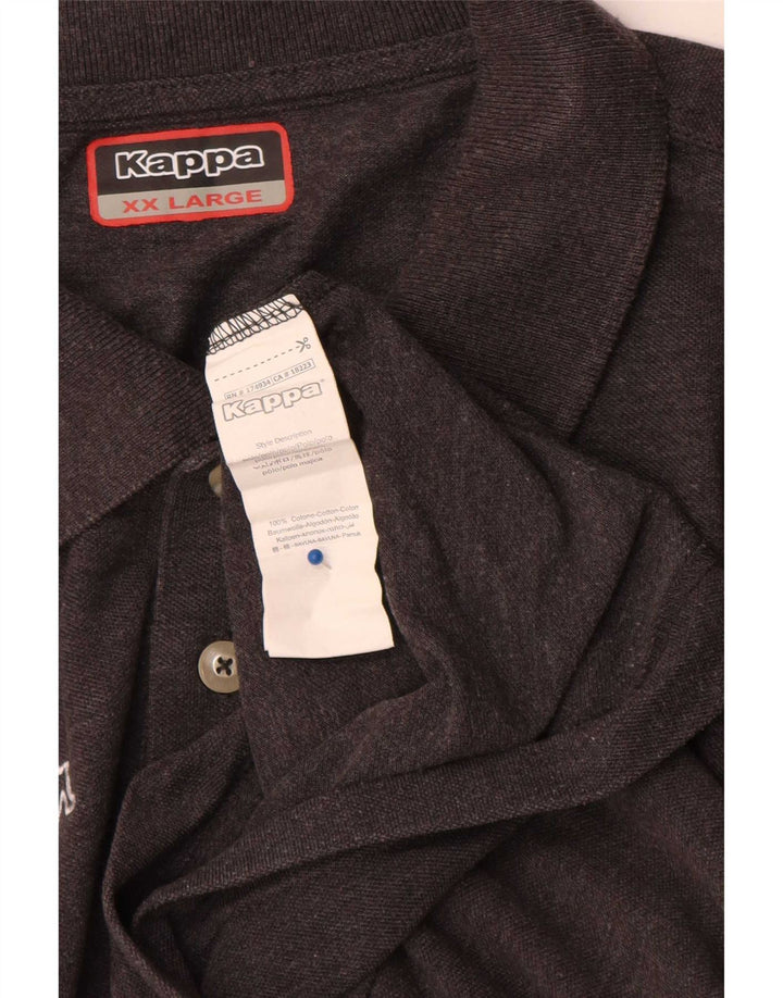 Męska koszulka polo Kappa 2XL Szara bawełna