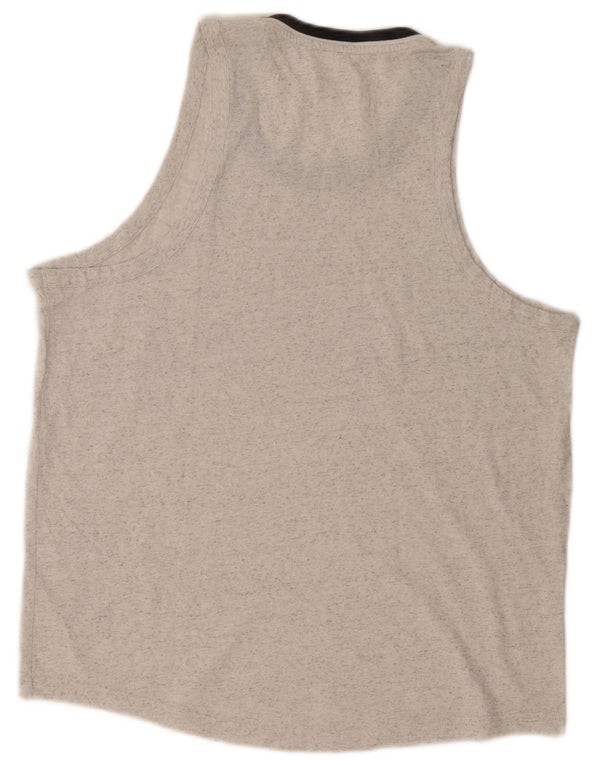 Adidas Męska kamizelka Climalite Graphic Top XL Szara, nakrapiana bawełna