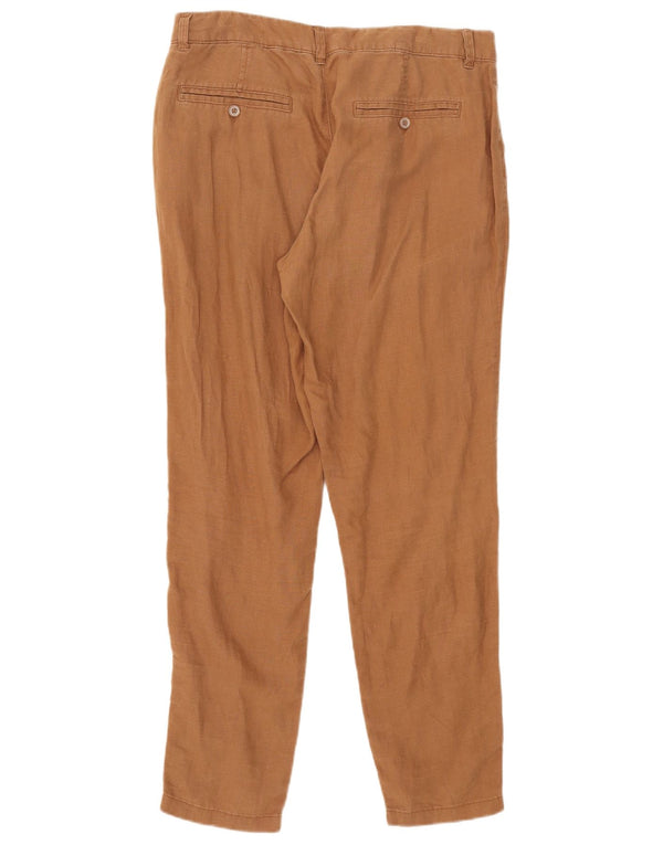 Spodnie Chino Marks & Spencer Damskie UK 12 Medium W34 L29 Beżowe Lniane