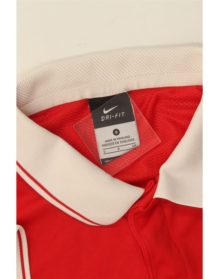 Męska koszulka polo NIKE Dri Fit z grafiką, mała, czerwona