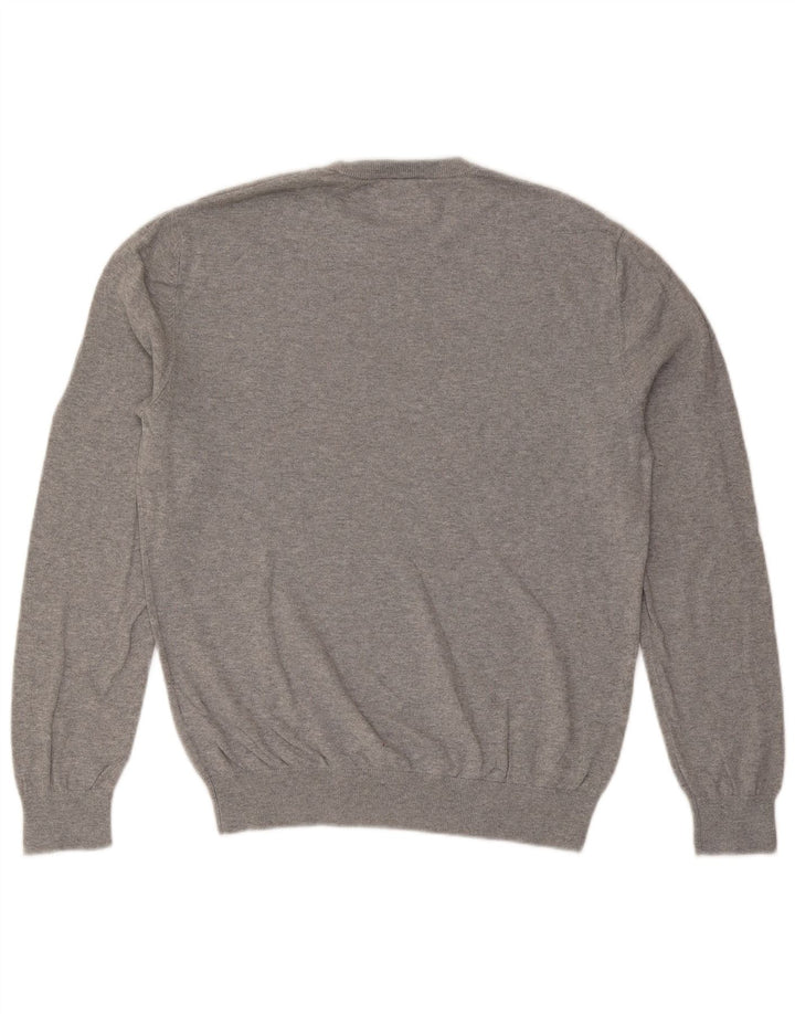 Męski sweter z okrągłym dekoltem Jack Wills, duży, szary, bawełniany