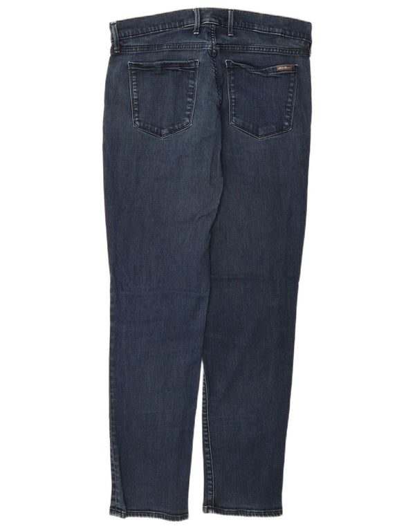 EDDIE BAUER Damskie proste dżinsy z wysokim stanem US 14 XL W32 L29 Niebieskie