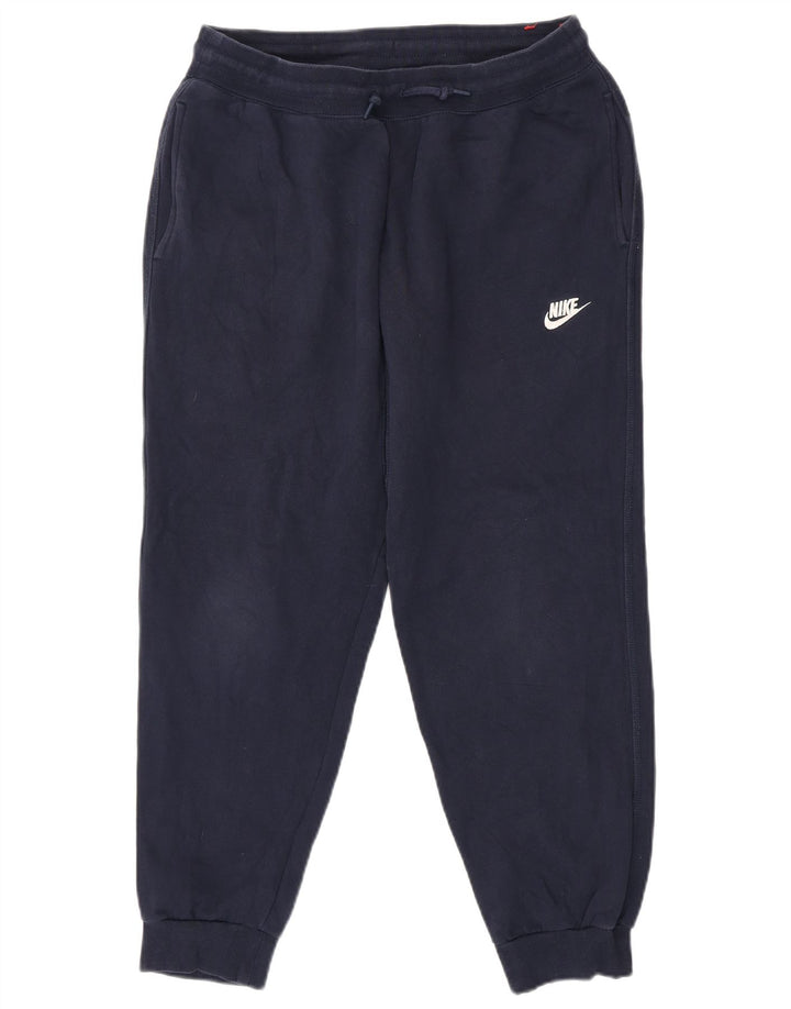 Męskie spodnie dresowe Nike, duże, granatowe, bawełniane