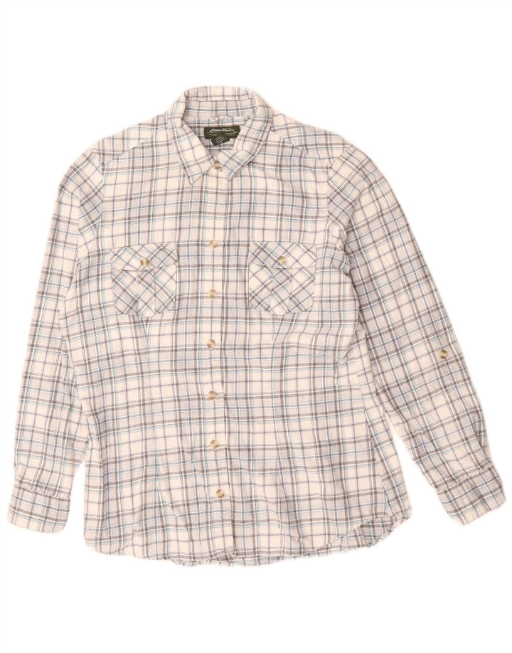 Koszula damska EDDIE BAUER UK 16, duża, bawełniana w szarą kratę