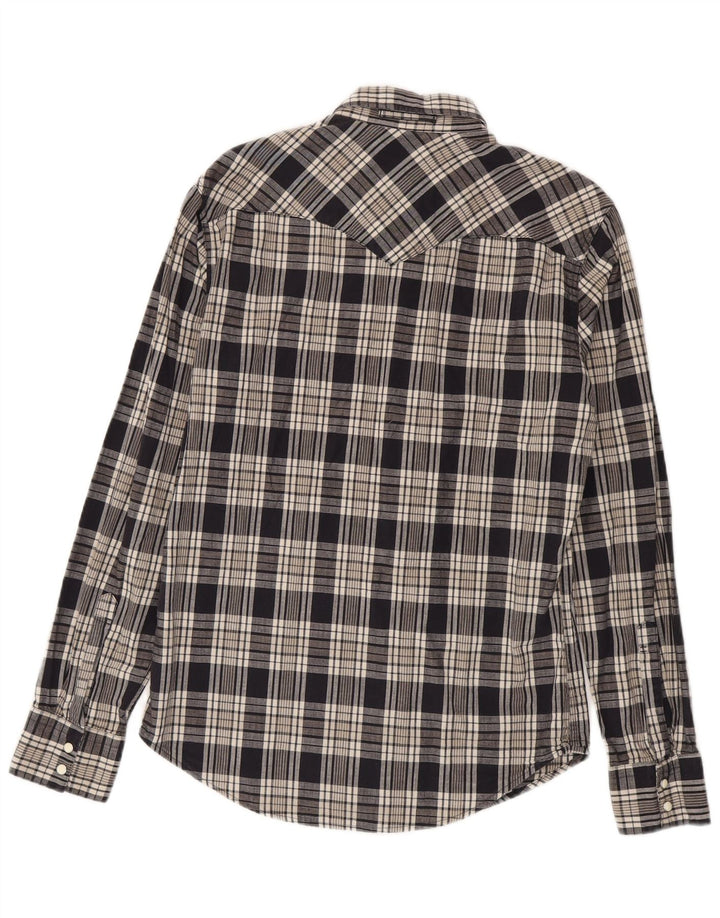Koszula męska Levi's, bawełniana, w średnią czarną kratkę