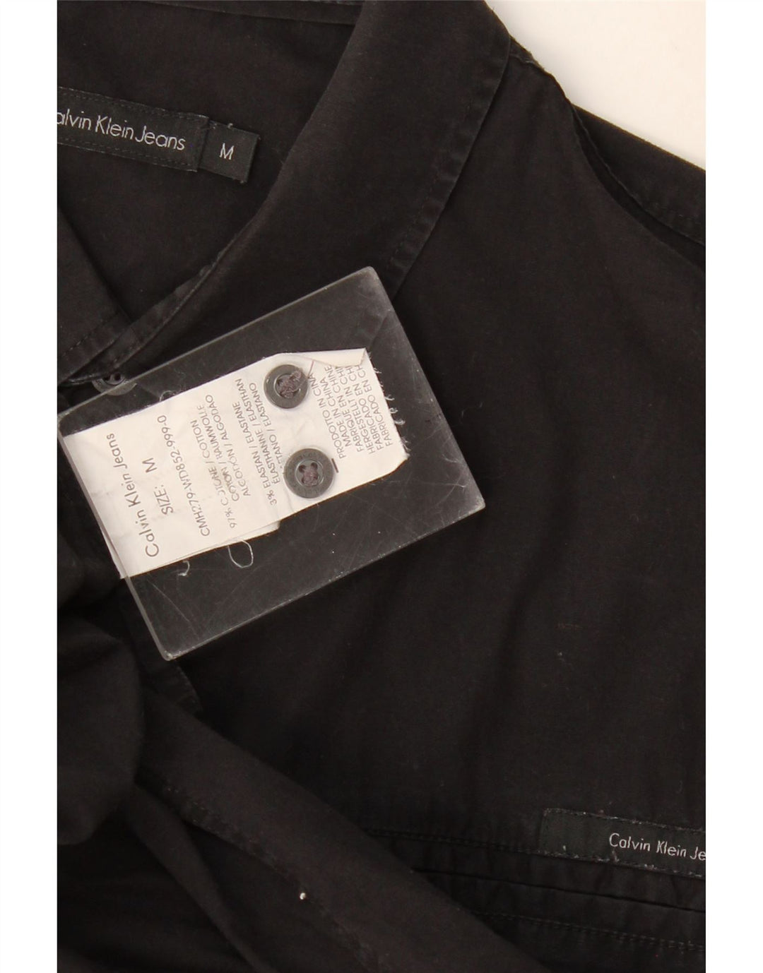 Koszula męska Calvin Klein, średnia czarna, bawełniana