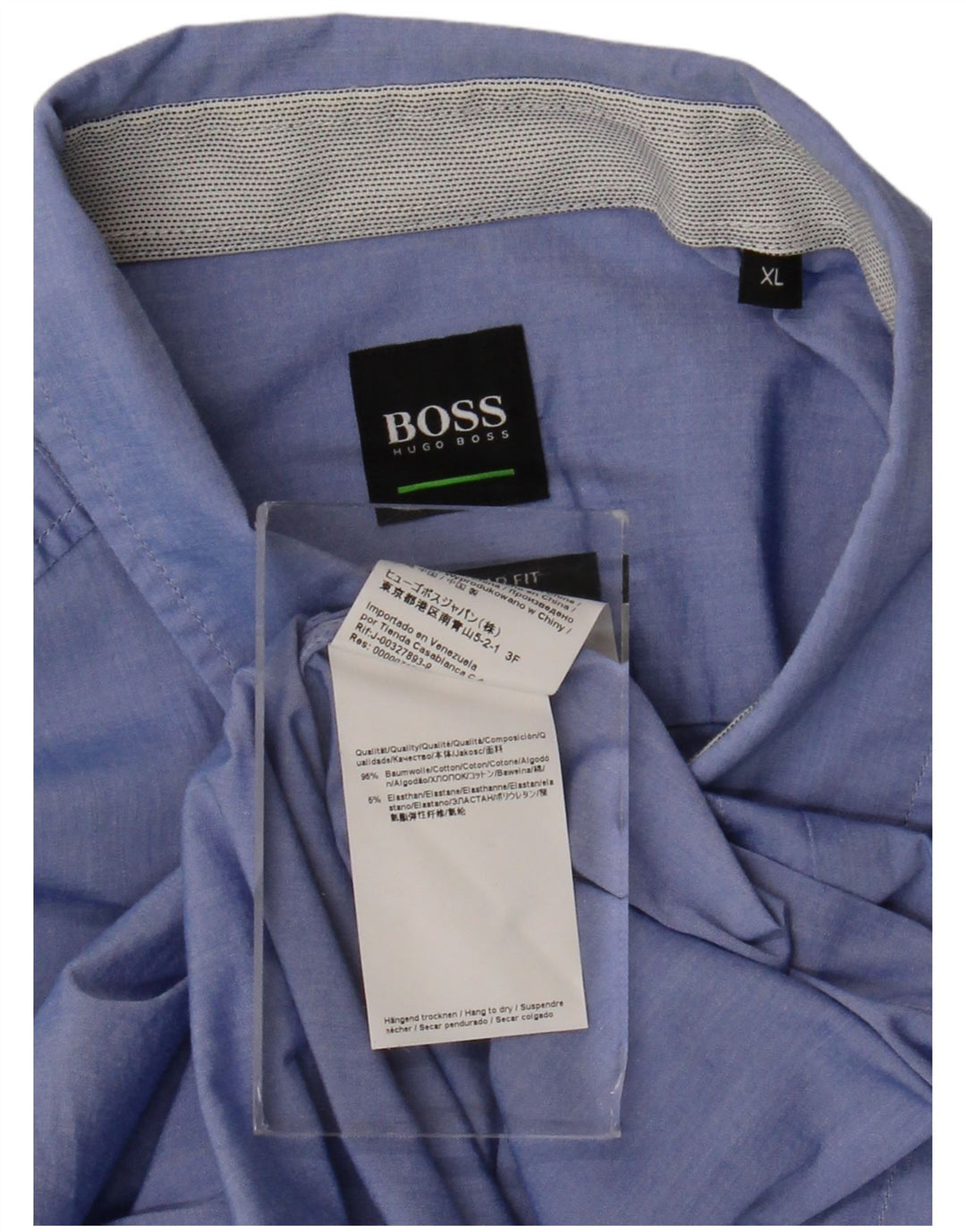 Koszula męska Hugo Boss o regularnym kroju XL, niebieska, bawełniana