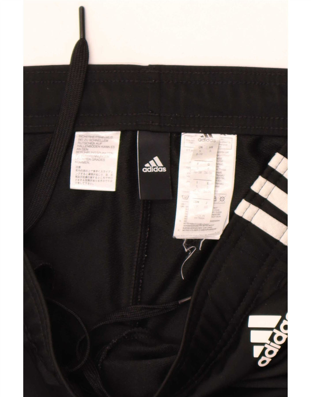 Damskie spodnie dresowe Adidas UK 8/10, małe, czarne, poliestrowe