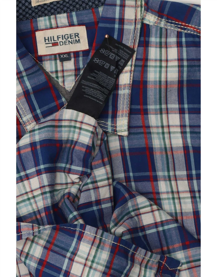 Koszula męska Tommy Hilfiger 2XL, bawełniana niebieska kratka