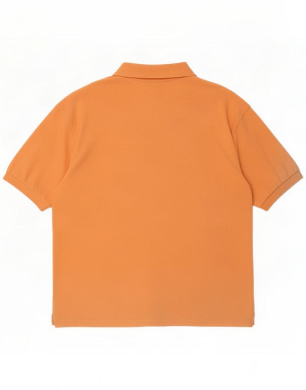 Trussardi Męska koszulka polo XL Pomarańczowa bawełniana