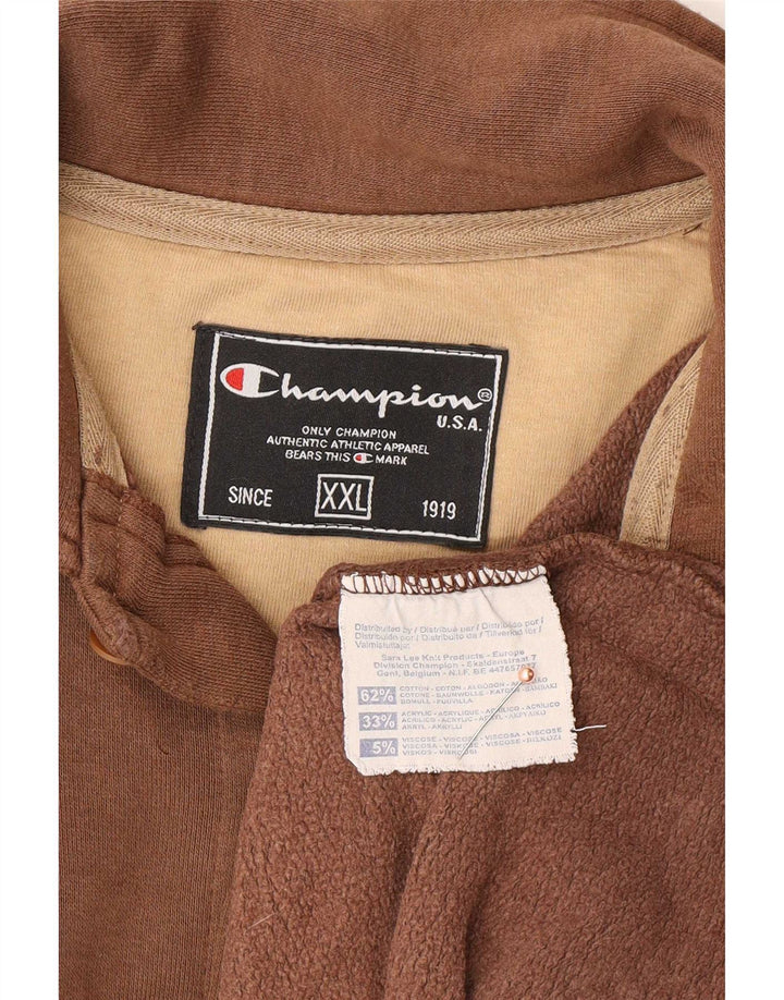Męska koszula oversize Champion 2XL, brązowa, bawełniana