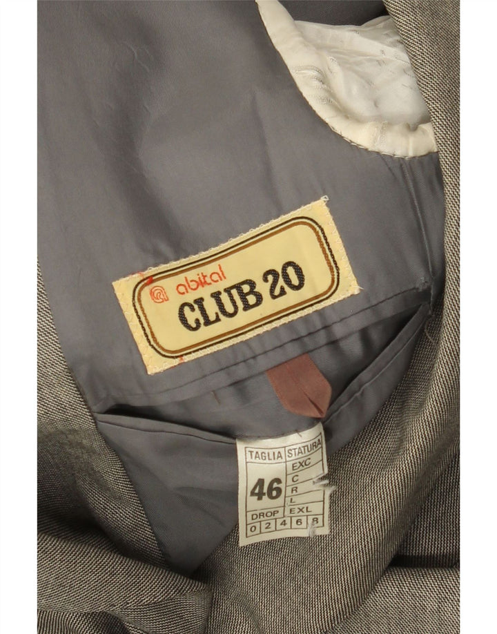 Vintage męska marynarka zapinana na 2 guziki IT 46 Small Grey