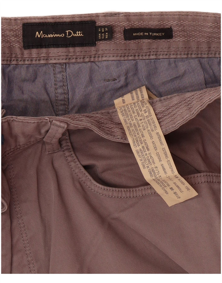 Męskie spodnie typu slim casual MASSIMO DUTTI EU 40 Medium W31 L34 Szara bawełna