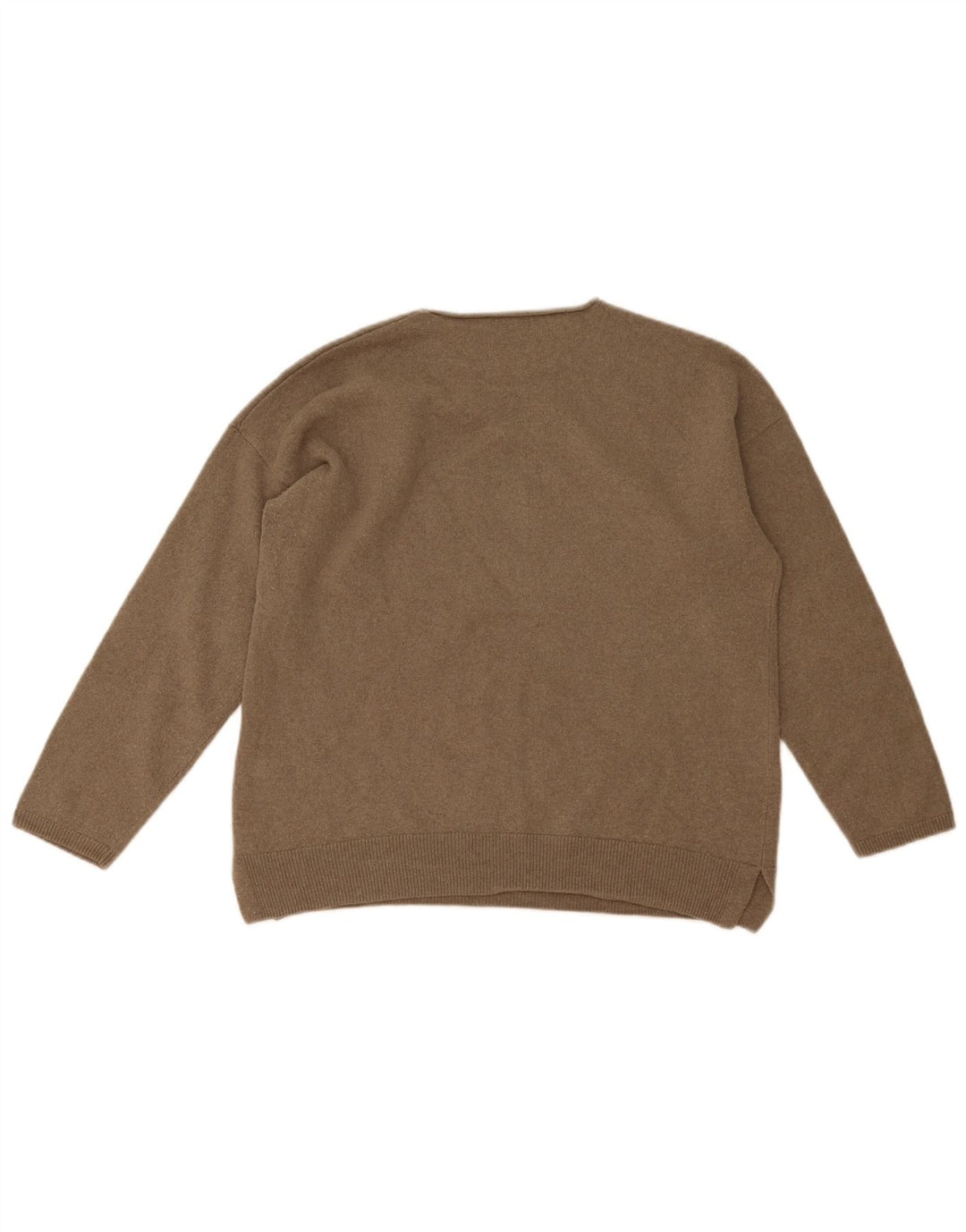 Sweter damski Massimo Dutti z dekoltem w łódkę UK 14 Średni szary wełniany
