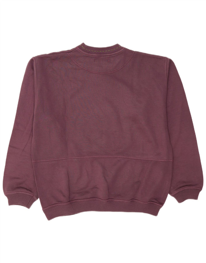Męska bluza z grafiką w stylu vintage, sweter XL, bordowa bawełna